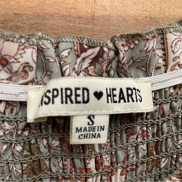 Inspired Hearts Floral Maxi Dress - Green and Brown - Picture 2 of 4